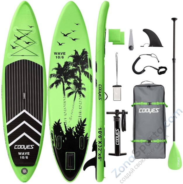 SUP доска надувная Cooyes Wave 10’6 Green  