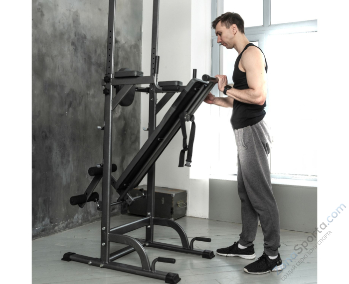 Турник-брусья с прямой скамьей с валиками DFC G-series Турник-брусья с прямой скамьей с валиками DFC G-series