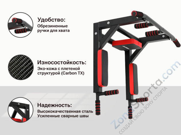 Турник настенный 3 в 1 Unix Fit Pull UP 200 Турник настенный 3 в 1 Unix Fit Pull UP 200