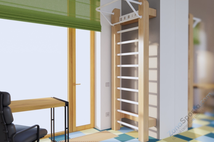 Узкая шведская стенка расширенной комплектации Desire Eco S Plus Узкая шведская стенка расширенной комплектации Desire Eco S Plus