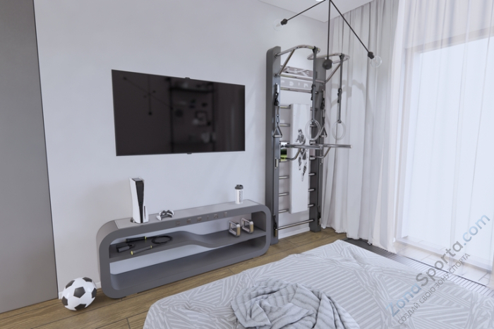 Узкая шведская стенка расширенной комплектации Desire Eco S Plus Узкая шведская стенка расширенной комплектации Desire Eco S Plus