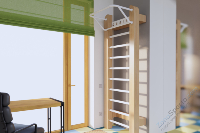 Узкая шведская стенка расширенной комплектации Desire Eco S Plus Узкая шведская стенка расширенной комплектации Desire Eco S Plus