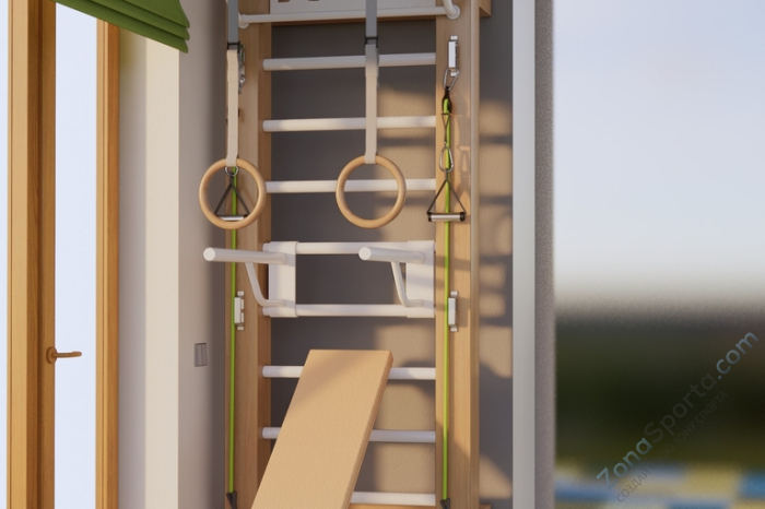 Узкая шведская стенка расширенной комплектации Desire Eco S Plus Узкая шведская стенка расширенной комплектации Desire Eco S Plus