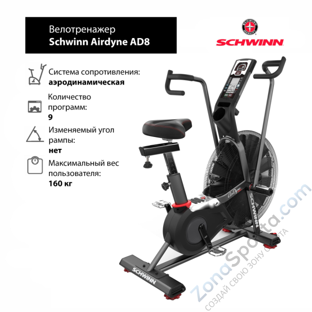 Велотренажер Schwinn Airdyne AD8 Велотренажер Schwinn Airdyne AD8