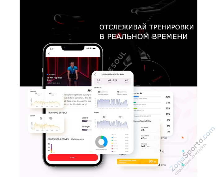 Велотренажер Yesoul Smart M1 White Велотренажер Yesoul Smart M1 White