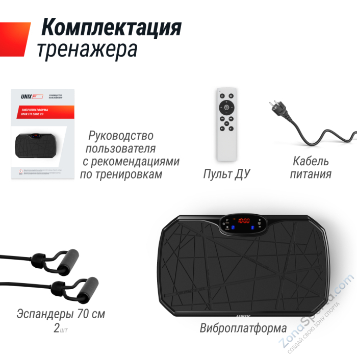 Виброплатформа Unix Fit Edge 2D Black Виброплатформа Unix Fit Edge 2D Black
