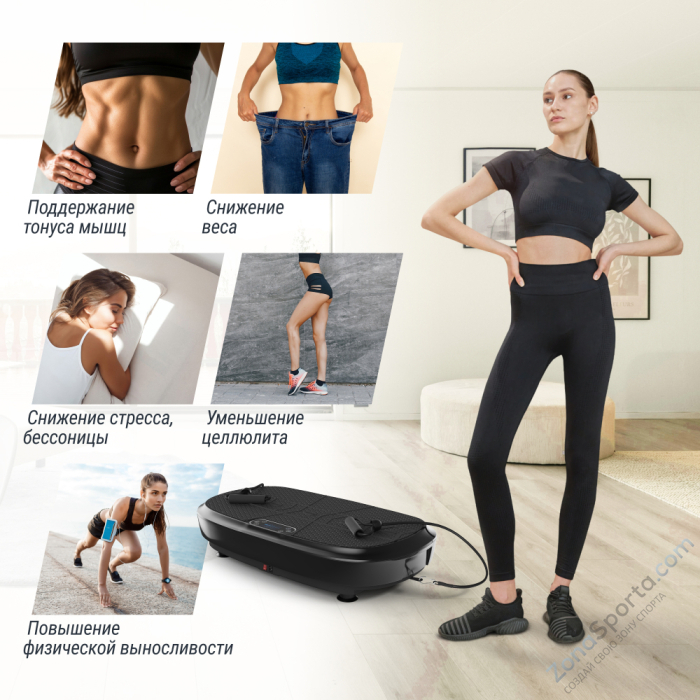 Виброплатформа Unix Fit Quake 3D Black Виброплатформа Unix Fit Quake 3D Black