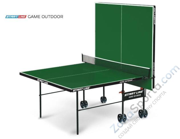 Всепогодный теннисный стол Start Line Game Outdoor с сеткой зеленый Всепогодный теннисный стол Start Line Game Outdoor с сеткой зеленый