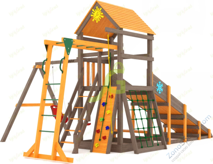 Всесезонная площадка IgraGrad С Gride с рукоходом SF1 Всесезонная площадка IgraGrad С Gride с рукоходом SF1