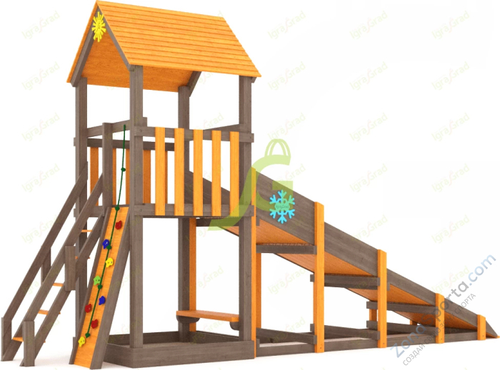 Всесезонная площадка IgraGrad С Tower с трубой SF Всесезонная площадка IgraGrad С Tower с трубой SF