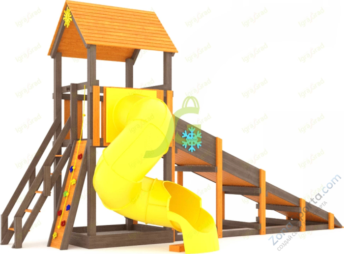 Всесезонная площадка IgraGrad С Tower с трубой SF Всесезонная площадка IgraGrad С Tower с трубой SF