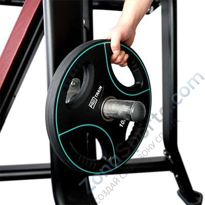 Жим ногами под углом 45 на свободных весах Protrain T8-609