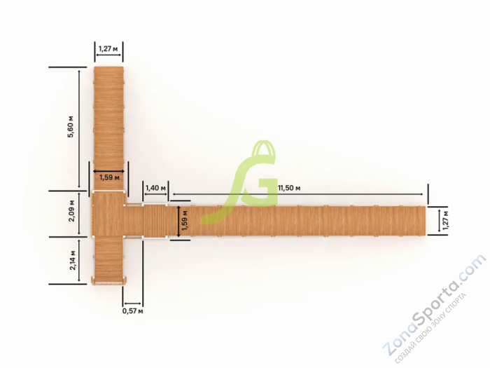 Зимняя деревянная горка IgraGrad Snow Fox 12 м с двумя скатами мод.724 Зимняя деревянная горка IgraGrad Snow Fox 12 м с двумя скатами мод.724