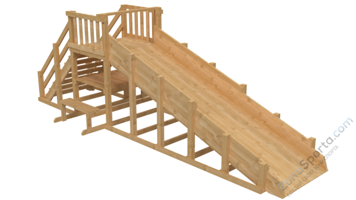 Зимняя деревянная заливная горка Ледянка 1 (без окраски) Зимняя деревянная заливная горка Ледянка 1 (без окраски)