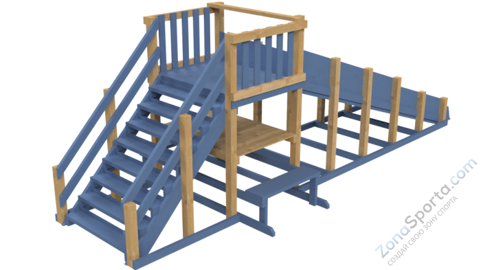 Зимняя деревянная заливная горка Ледянка 1 (масло) Зимняя деревянная заливная горка Ледянка 1 (масло)