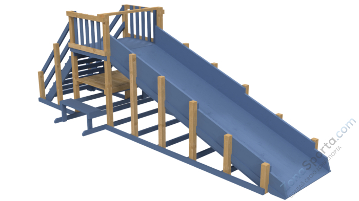 Зимняя деревянная заливная горка Ледянка 1 (масло) Зимняя деревянная заливная горка Ледянка 1 (масло)