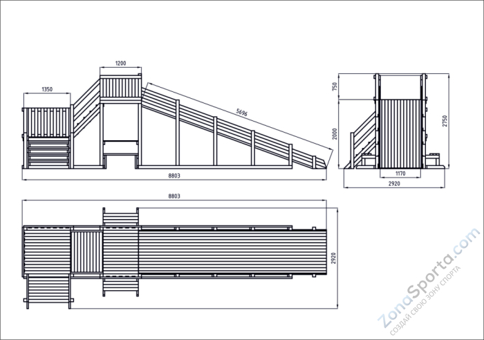 Зимняя деревянная заливная горка Ледянка 2 (пропитка) Зимняя деревянная заливная горка Ледянка 2 (пропитка)