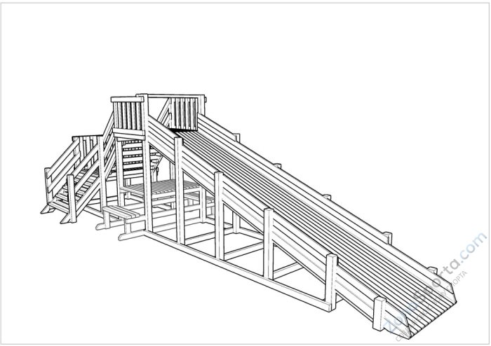 Зимняя деревянная заливная горка Ледянка 2 (пропитка) Зимняя деревянная заливная горка Ледянка 2 (пропитка)