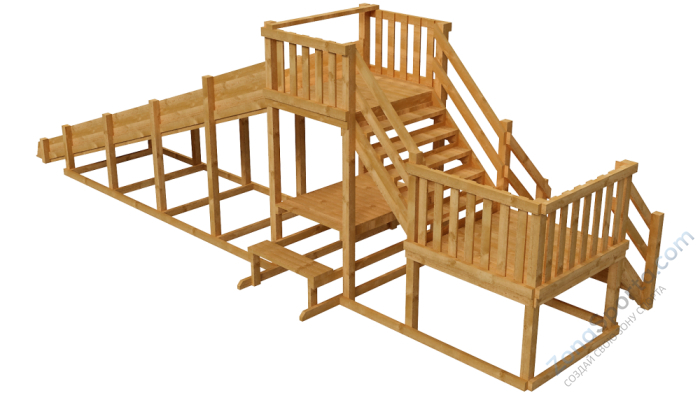 Зимняя деревянная заливная горка Ледянка 2 (пропитка) Зимняя деревянная заливная горка Ледянка 2 (пропитка)