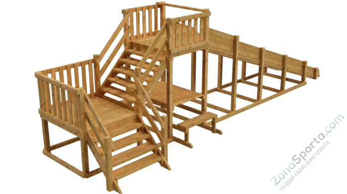 Зимняя деревянная заливная горка Ледянка 2 (пропитка) Зимняя деревянная заливная горка Ледянка 2 (пропитка)