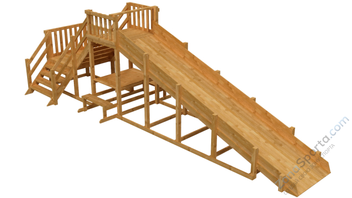 Зимняя деревянная заливная горка Ледянка 2 (пропитка) Зимняя деревянная заливная горка Ледянка 2 (пропитка)