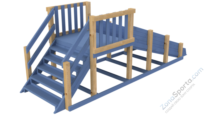 Зимняя деревянная заливная горка Ледянка (масло) Зимняя деревянная заливная горка Ледянка (масло)