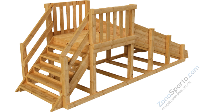 Зимняя деревянная заливная горка Ледянка (пропитка) Зимняя деревянная заливная горка Ледянка (пропитка)