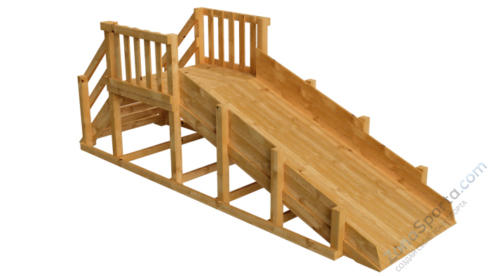 Зимняя деревянная заливная горка Ледянка (пропитка) Зимняя деревянная заливная горка Ледянка (пропитка)