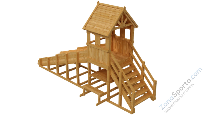 Зимняя деревянная заливная горка Теремок 1 (пропитка) Зимняя деревянная заливная горка Теремок 1 (пропитка)