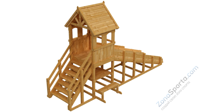 Зимняя деревянная заливная горка Теремок 1 (пропитка) Зимняя деревянная заливная горка Теремок 1 (пропитка)