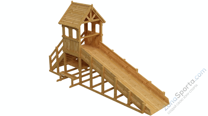 Зимняя деревянная заливная горка Теремок 1 (пропитка) Зимняя деревянная заливная горка Теремок 1 (пропитка)