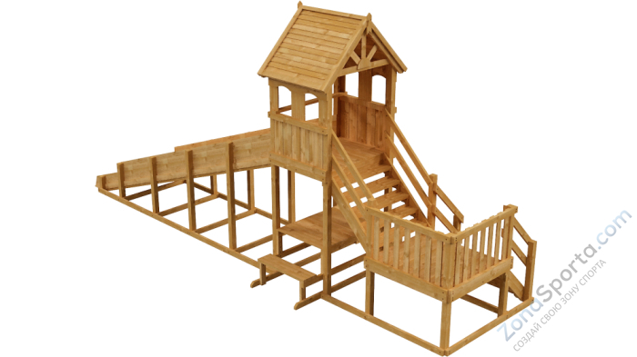 Зимняя деревянная заливная горка Теремок 2 (пропитка) Зимняя деревянная заливная горка Теремок 2 (пропитка)