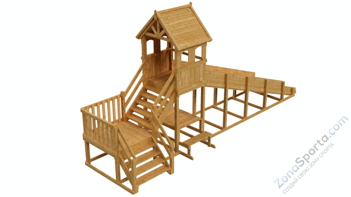 Зимняя деревянная заливная горка Теремок 2 (пропитка) Зимняя деревянная заливная горка Теремок 2 (пропитка)