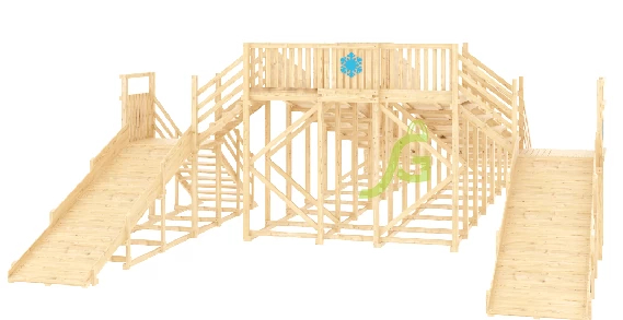 Зимняя горка IgraGrad Snow Fox 4 ската без окраски