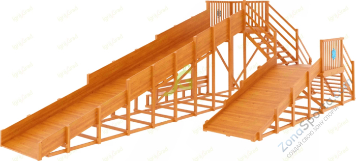 Зимняя горка IgraGrad Snow Fox скат 10 м (мод. 3) Зимняя горка IgraGrad Snow Fox скат 10 м (мод. 3)