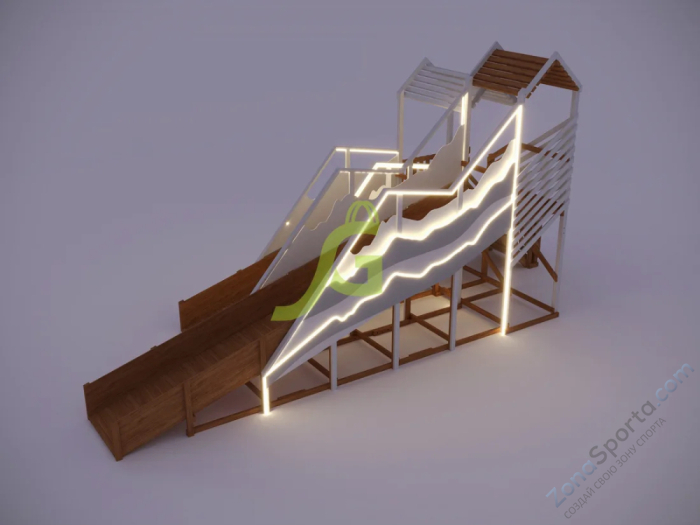 Зимняя горка IgraGrad Snow Fox скат 8 и 5 м мод.2 Зимняя горка IgraGrad Snow Fox скат 8 и 5 м мод.2