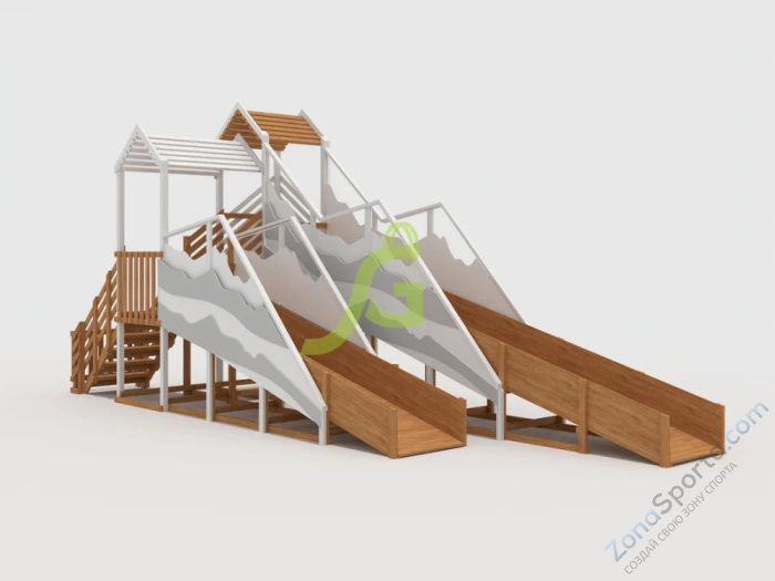 Зимняя горка IgraGrad Snow Fox скат 8 и 5 м мод.2 Зимняя горка IgraGrad Snow Fox скат 8 и 5 м мод.2