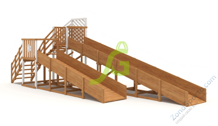 Зимняя горка IgraGrad Snow Fox скат 8 и 5 м мод.3 Зимняя горка IgraGrad Snow Fox скат 8 и 5 м мод.3