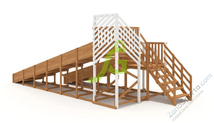 Зимняя горка IgraGrad Snow Fox скат 8 и 5 м мод.3 Зимняя горка IgraGrad Snow Fox скат 8 и 5 м мод.3