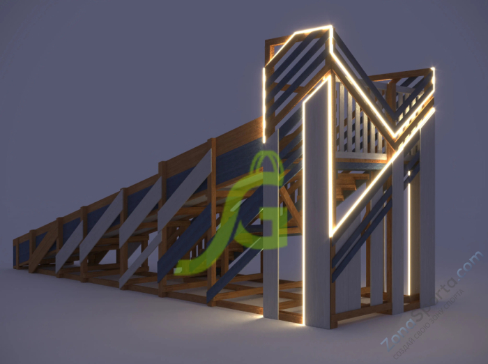 Зимняя горка IgraGrad Snow Fox скат 8 м мод.3 Зимняя горка IgraGrad Snow Fox скат 8 м мод.3