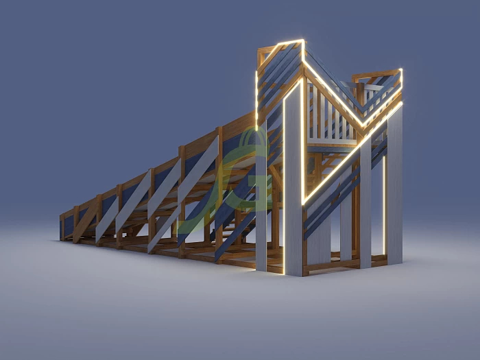 Зимняя горка IgraGrad Snow Fox скат 8 м мод.3 Зимняя горка IgraGrad Snow Fox скат 8 м мод.3