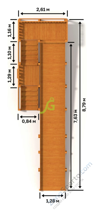 Зимняя горка IgraGrad Snow Fox скат 8 м