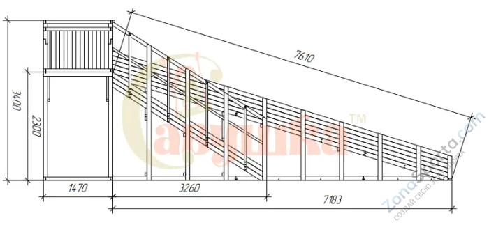 Зимняя горка Савушка Зима Wood-6 Зимняя горка Савушка Зима Wood-6