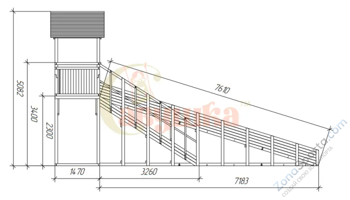 Зимняя горка Савушка Зима Wood 6/1 Зимняя горка Савушка Зима Wood 6/1