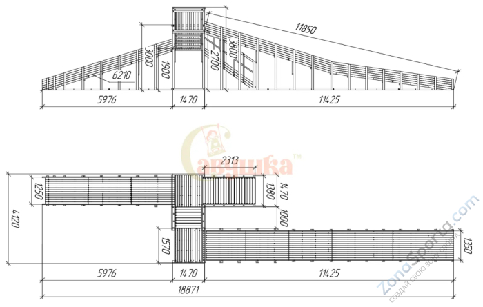Зимняя горка Савушка Зима Wood-9/1 Зимняя горка Савушка Зима Wood-9/1