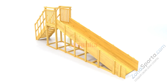 Зимняя горка Савушка Зима Wood-2 (скат 5 метров) Зимняя горка Савушка Зима Wood-2 (скат 5 метров)