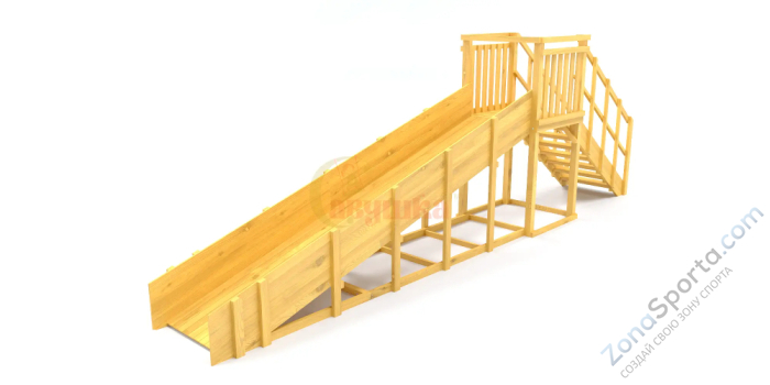 Зимняя горка Савушка Зима Wood-2 (скат 5 метров) Зимняя горка Савушка Зима Wood-2 (скат 5 метров)