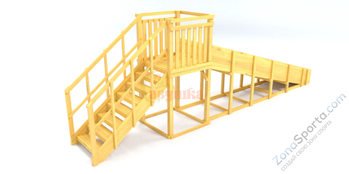 Зимняя горка Савушка Зима Wood-2 (скат 5 метров) Зимняя горка Савушка Зима Wood-2 (скат 5 метров)