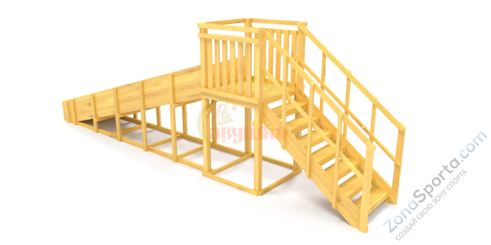 Зимняя горка Савушка Зима Wood-2 (скат 5 метров) Зимняя горка Савушка Зима Wood-2 (скат 5 метров)