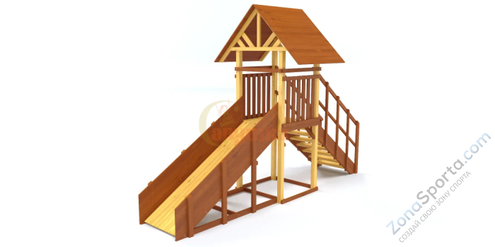 Зимняя заливная горка Савушка Зима - 5 скат 3 метра Зимняя заливная горка Савушка Зима - 5 скат 3 метра